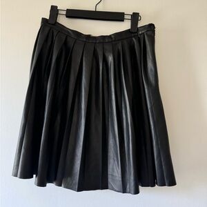 BCBGeneration - Black Pleather Pleated Skirt - Size Medium - Excellent Condition